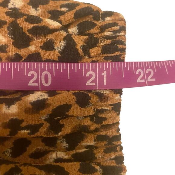 Ava & Viv Leopard Animal Print Long Sleeve Flowy Top Size 2X - Picture 13 of 14